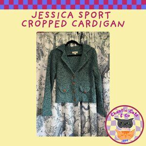 Vintage Jessica Sport Cropped Knit Cardigan